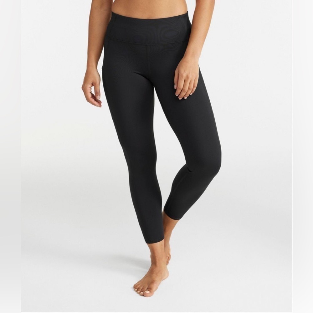 LL Bean‎ Women's New Currents Swimwear, Swim Tights Black NWT